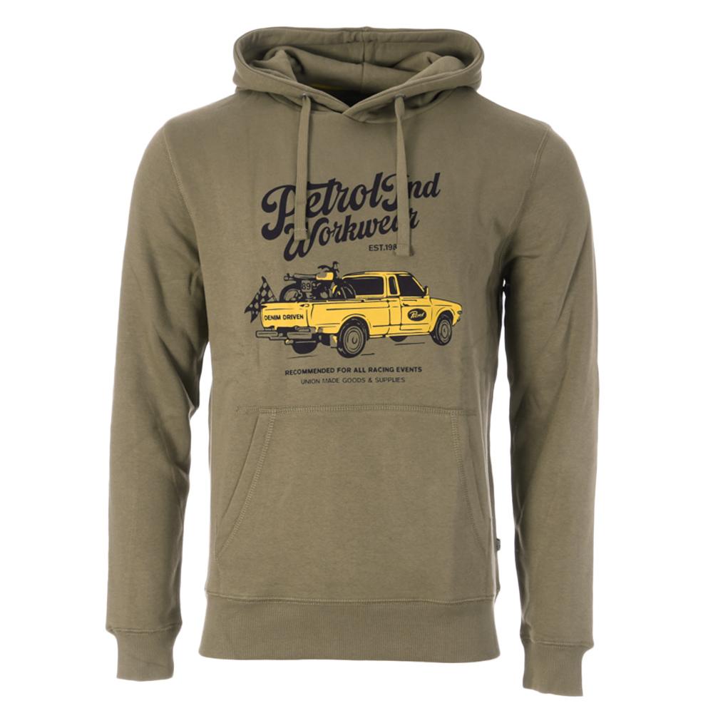 Sweat à Capuche Vert Homme Petrol Industries Hoode pas cher