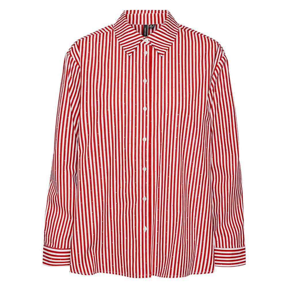Chemise Blanche/Rouge Femme Vero Moda Minge pas cher