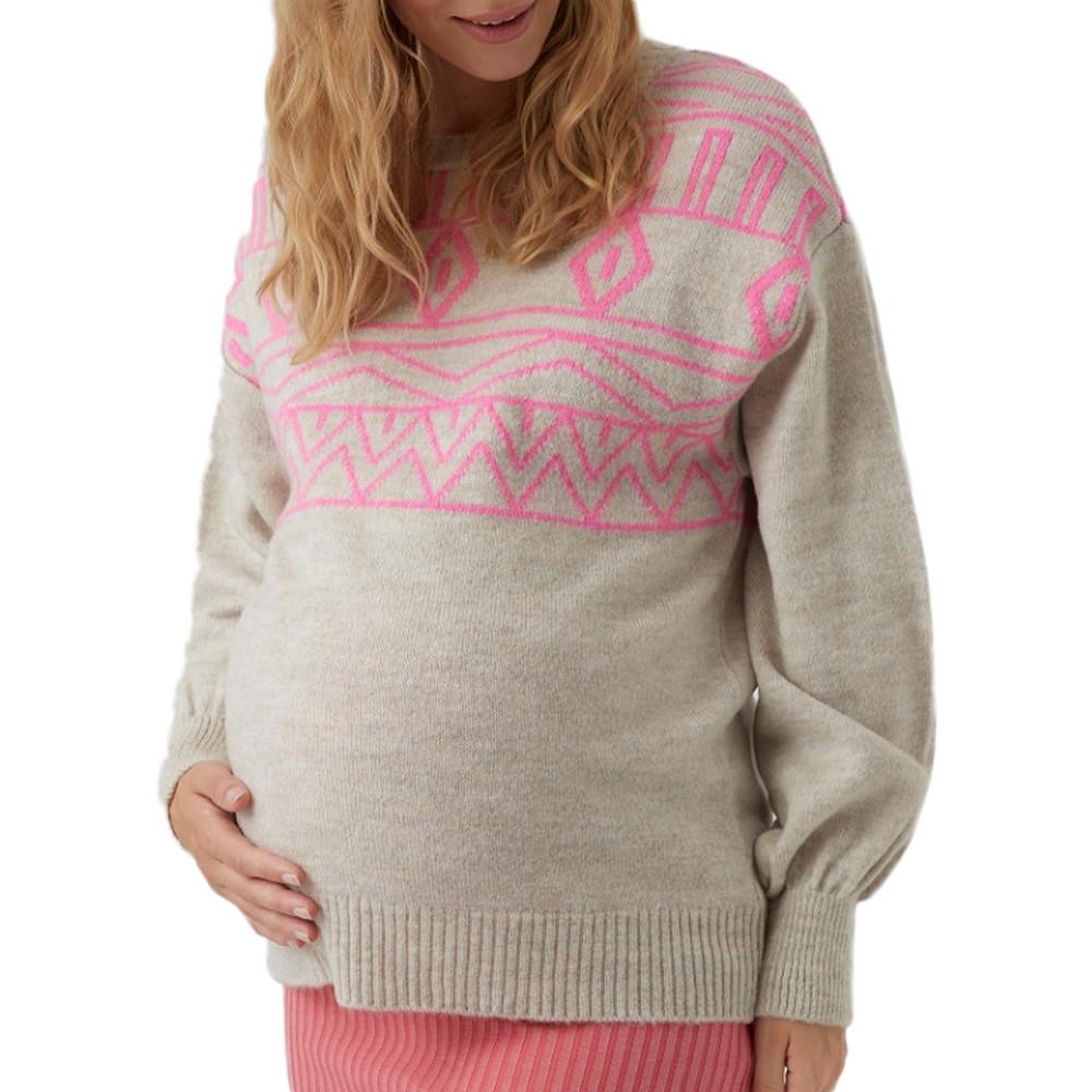 Pull Écru Femme Mamalicious Lilka pas cher