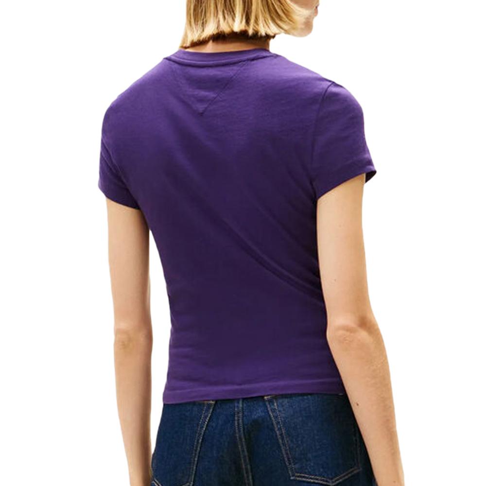 T-Shirt Violet Femme Tommy Hilfiger DW0DW21550 vue 2