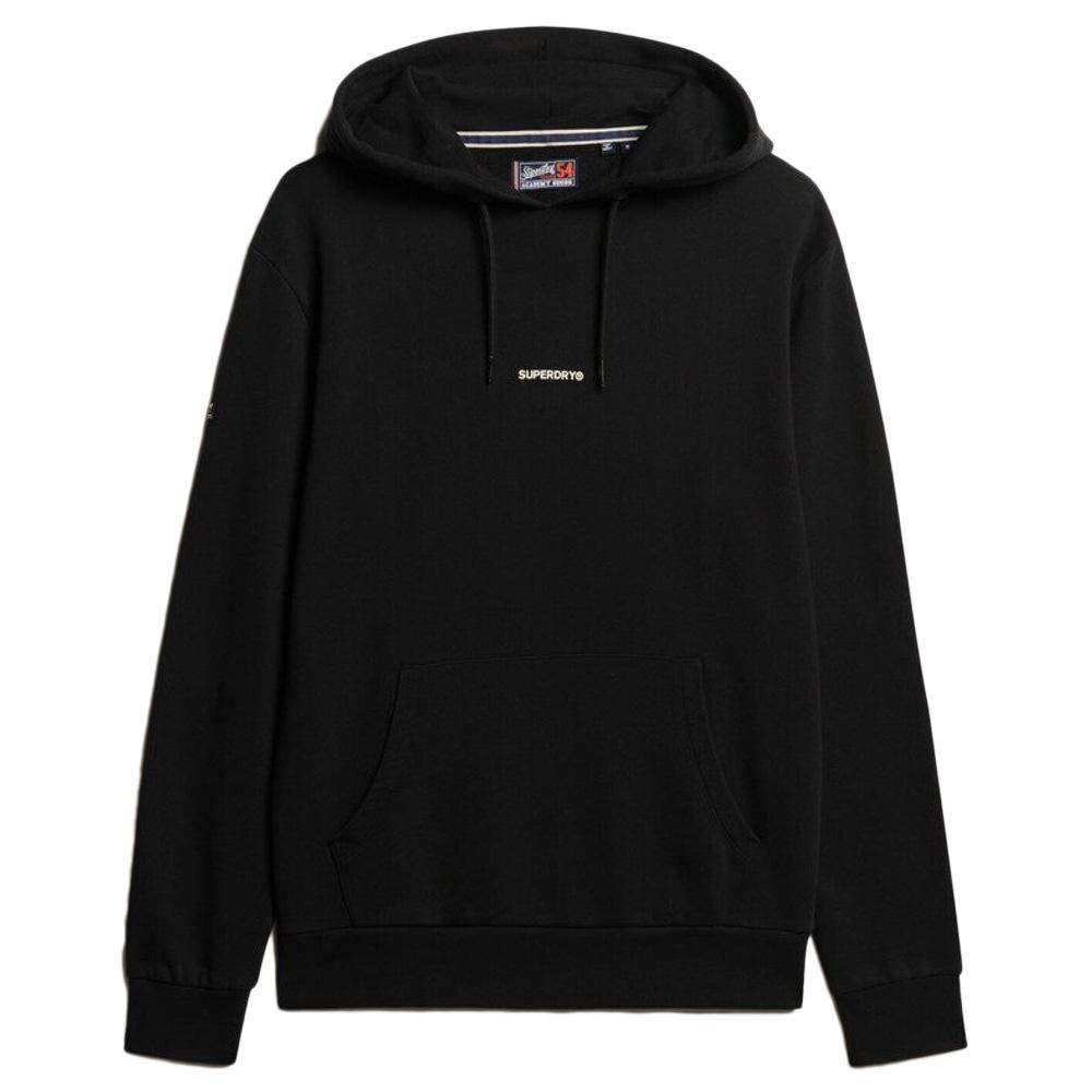 Sweat à Capuche Noir Homme Superdry Plain Hood pas cher