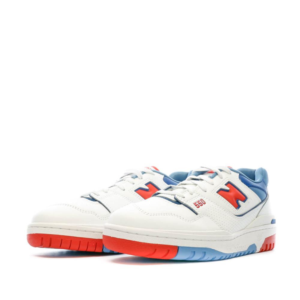Baskets Blanc/Bleu Homme New Balance 550 vue 6