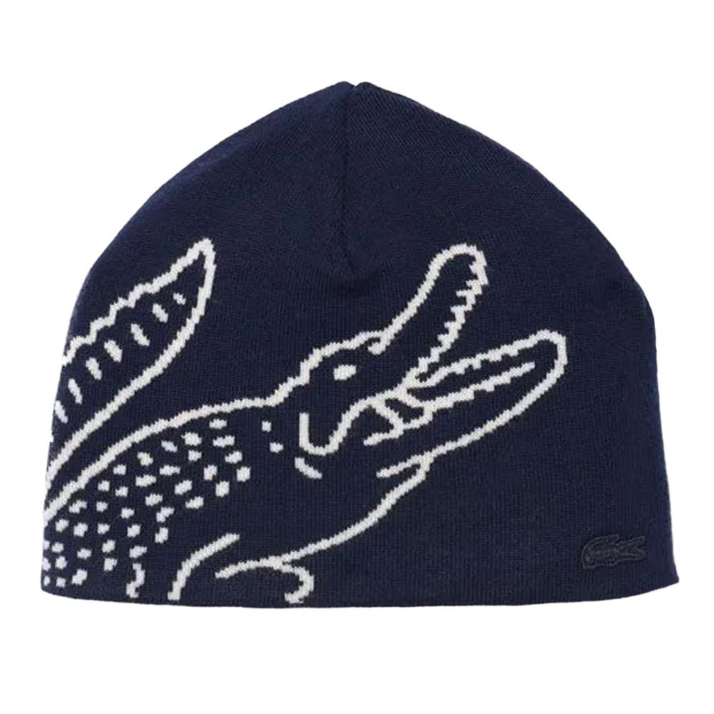 Bonnet Marine/Blanc Homme Lacoste Broderie pas cher