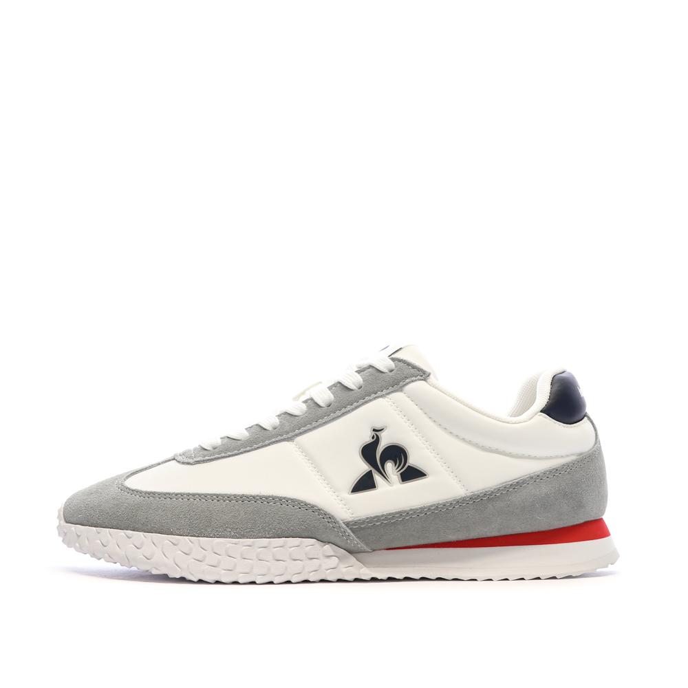 Baskets Blanches/Grises Homme Le Coq Sportif Veloce I Optical pas cher