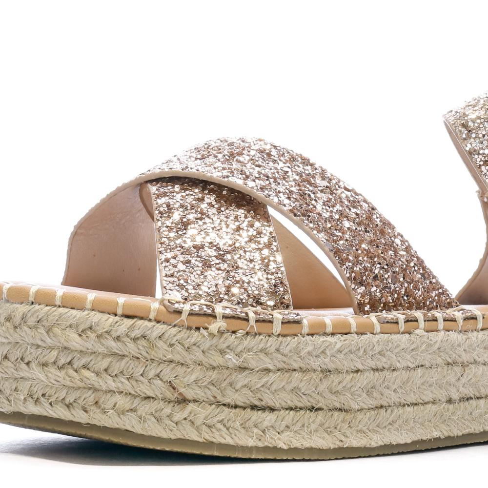 Sandales compensées Doré Femme Beppi Wedge vue 7
