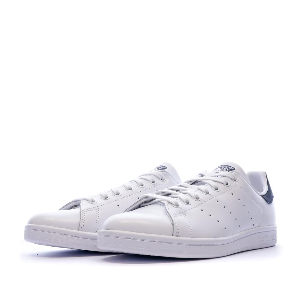 Baskets Stan Smith Blanches/Marines Homme Adidas M20325 vue 6