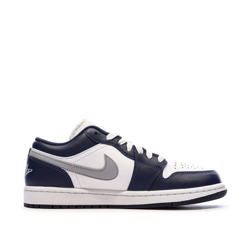 Air Jordan 1 Low Marine/Blanc Homme Nike vue 2