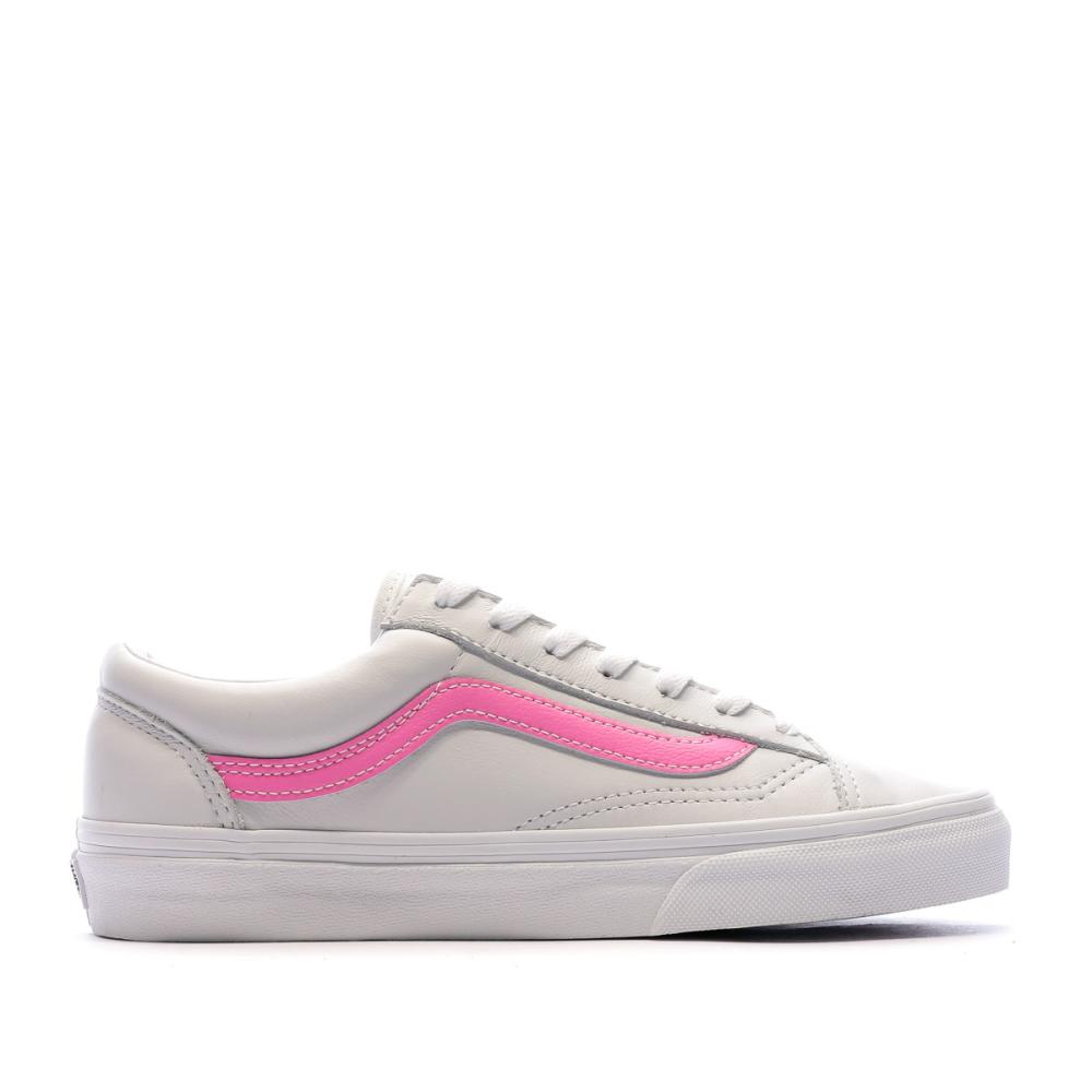 Baskets Blanc Ivoire/Rose Mixte Vans Style 36 vue 2