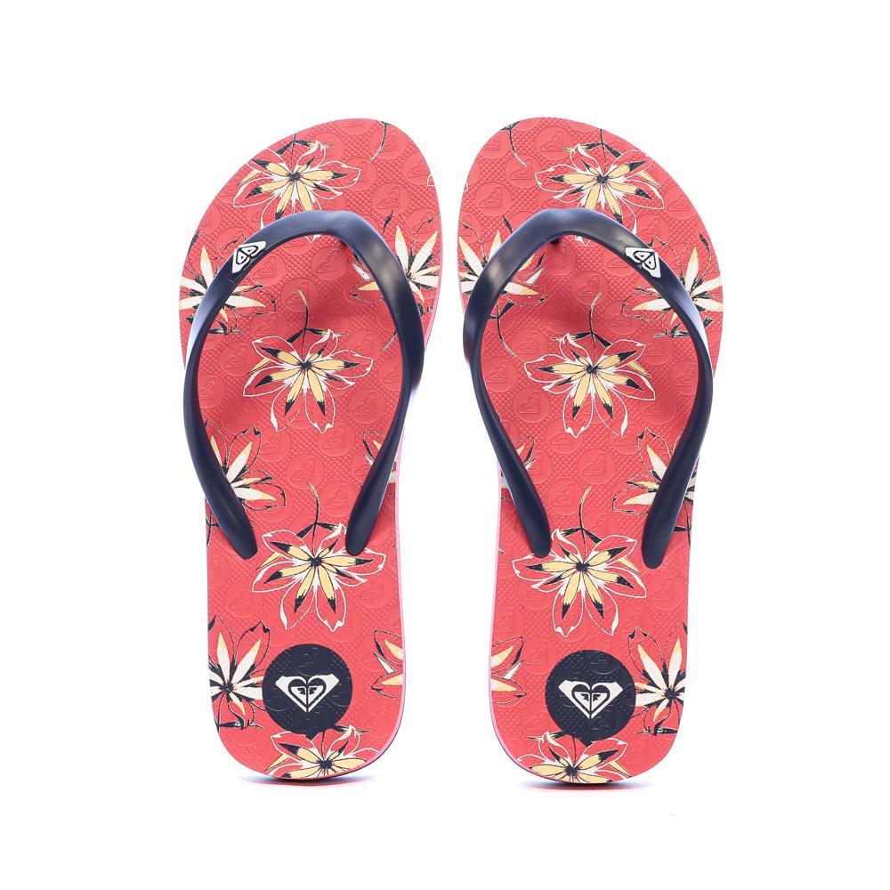 Tongs Rose à fleurs Fille Roxy The Sea Penhat vue 3
