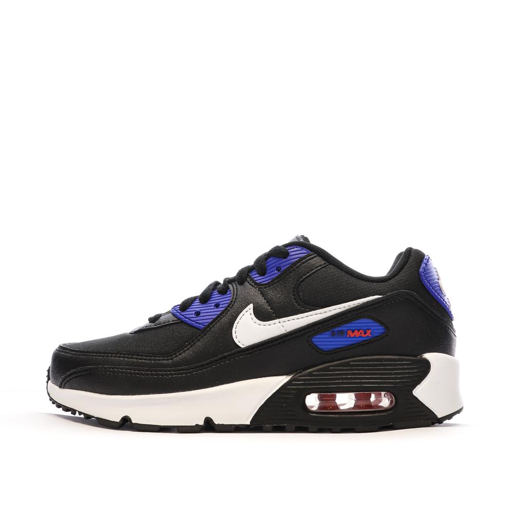 Baskets Noires/Bleu Garçon Nike Air Max 90 pas cher