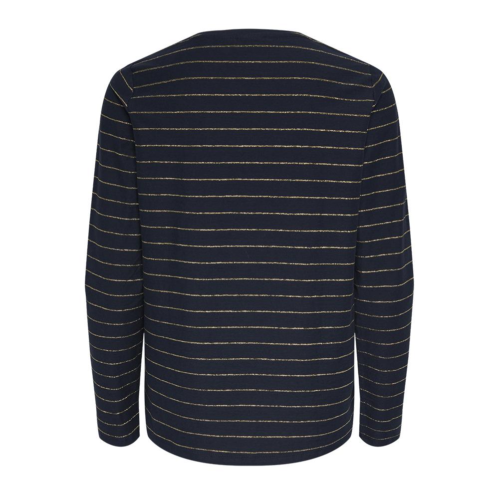 T-shirt Manches Longues Marine/Doré Femme Pieces Milona vue 2