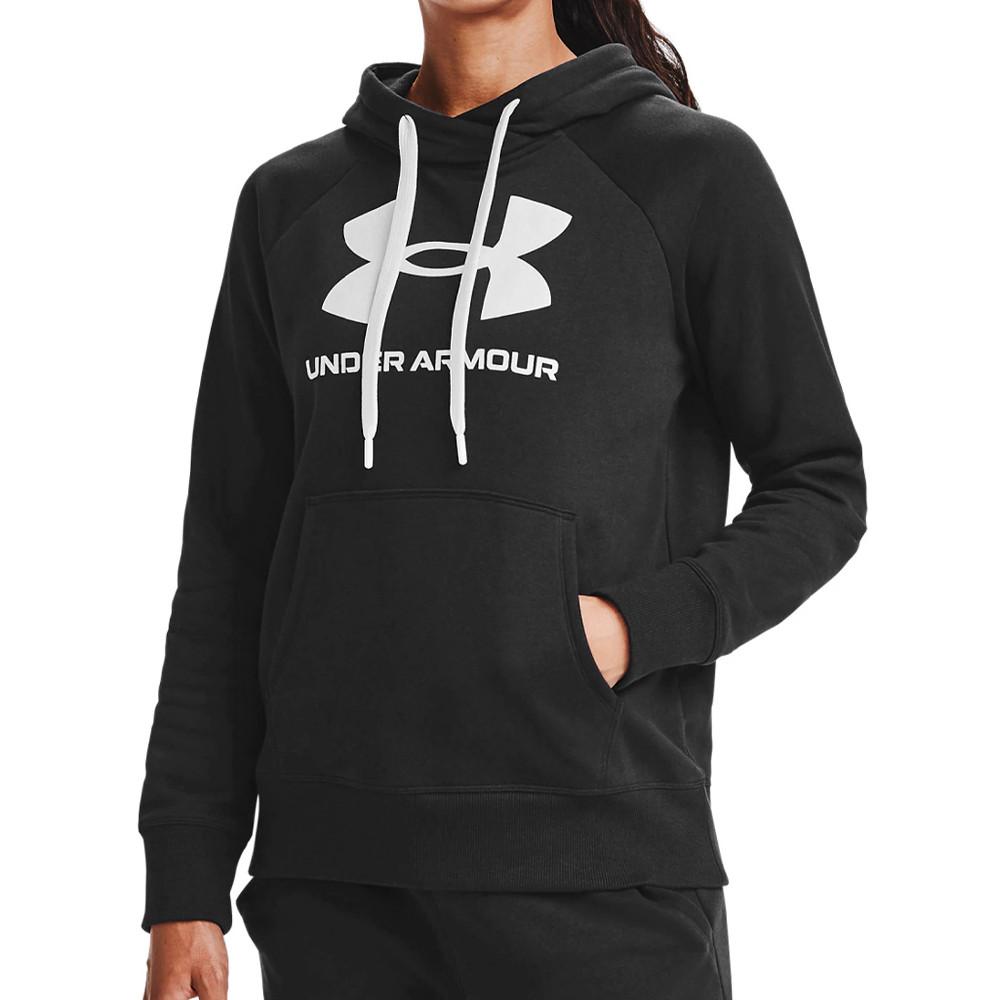 Sweat à capuche Noir Femme Under Armour Rival 1356318 pas cher