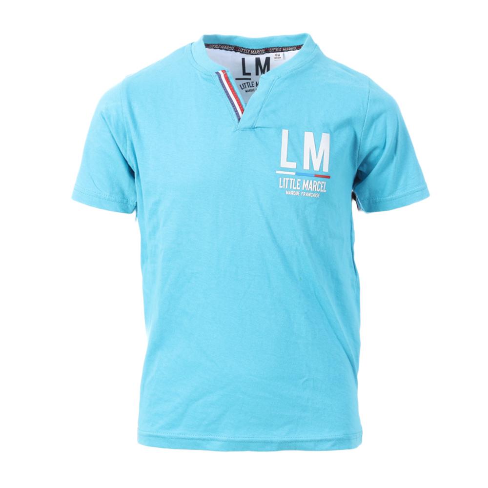 T-shirt Turquoise Garçon Little Marcel LMEV1018 pas cher