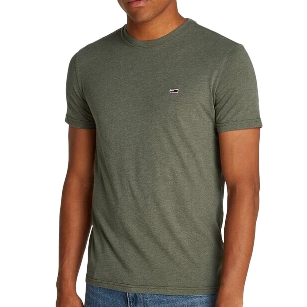 T-shirt Vert Homme Tommy Hilfiger Tjm X Slim Jaspes pas cher