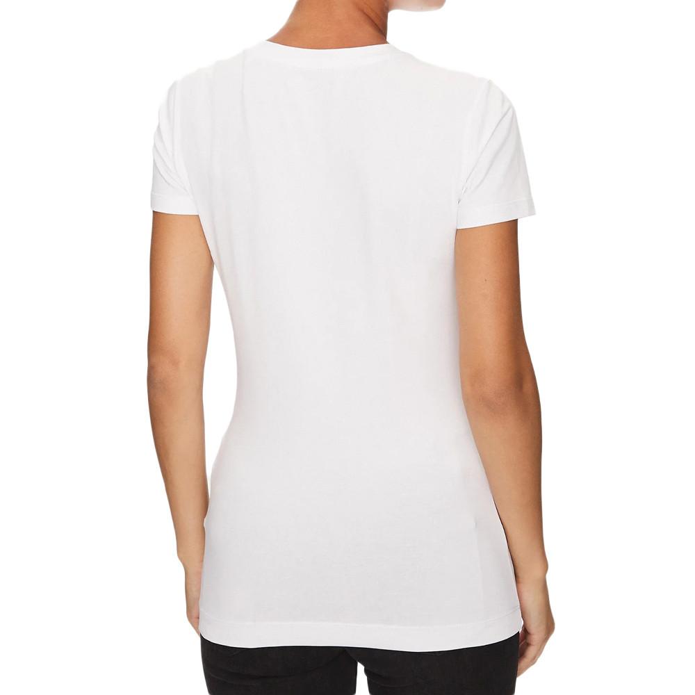 T-shirt Blanc Femme Guess Mini Heart vue 2