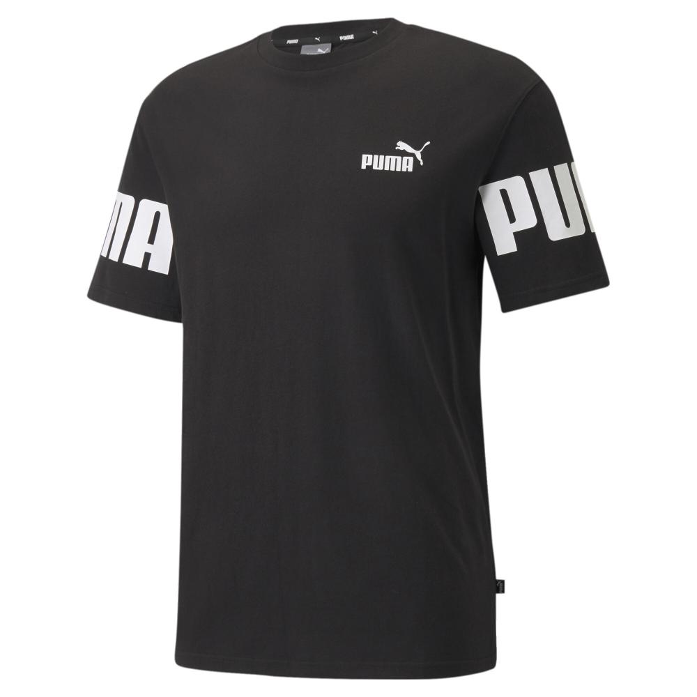 T-shirt Noir Homme Puma Power Colorblock pas cher