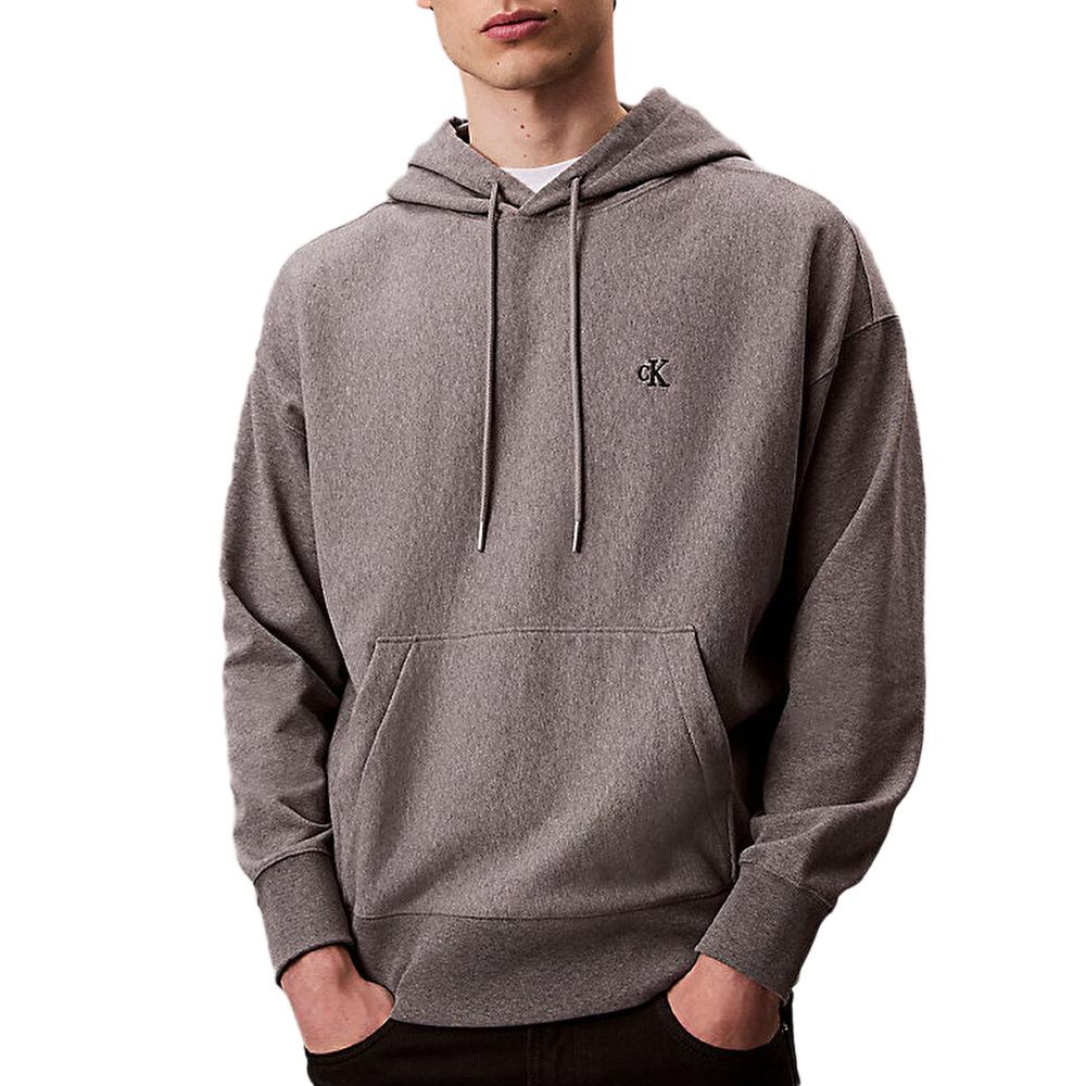 Sweat à Capuche Gris Homme Calvin Klein Jeans Premium Terry pas cher