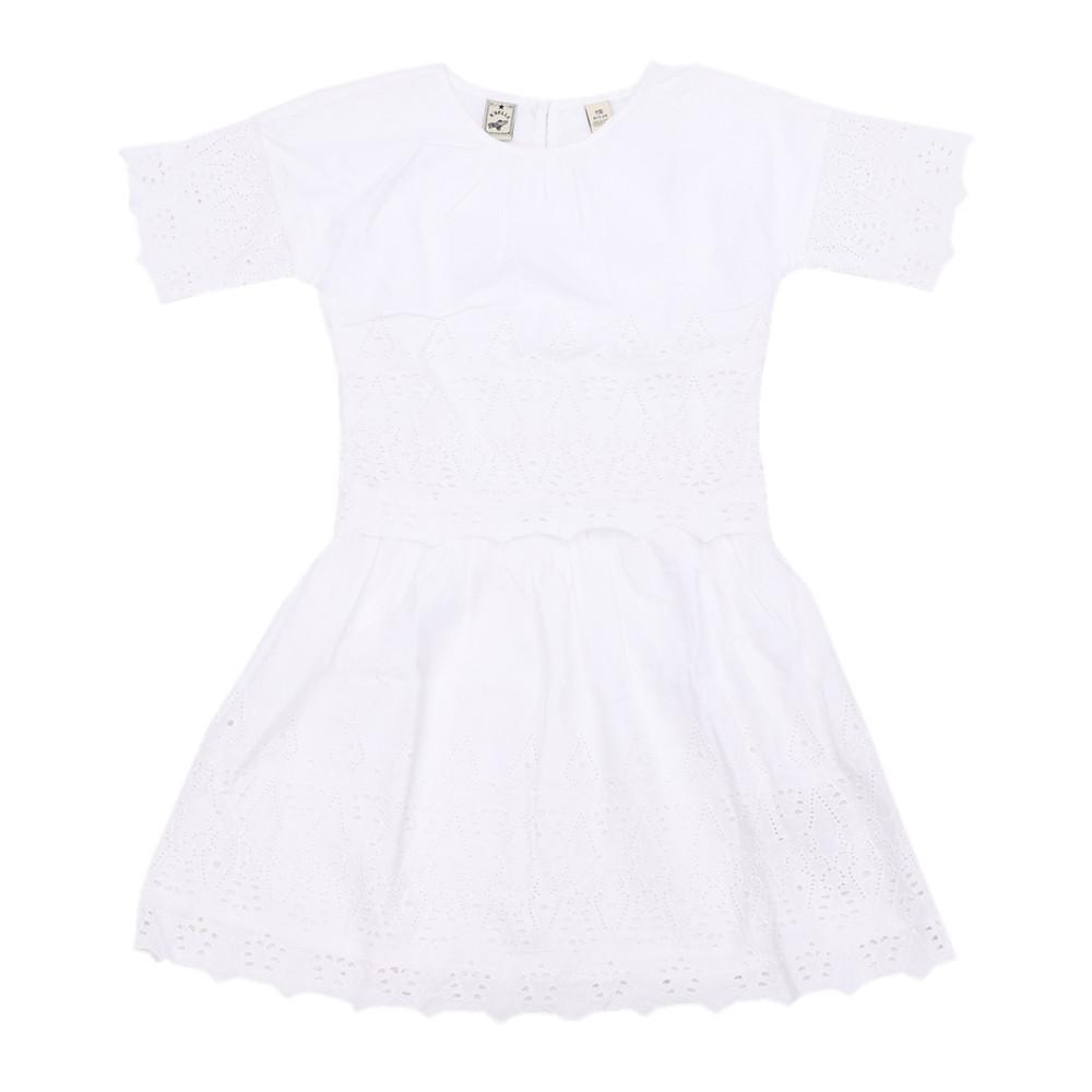 Robe à manches courtes Blanche Fille Scotch & Soda pas cher