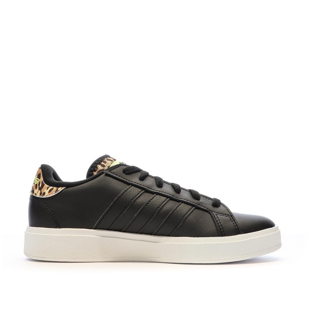 Baskets Noires Femme Adidas Grand Court Base 2.0 vue 2