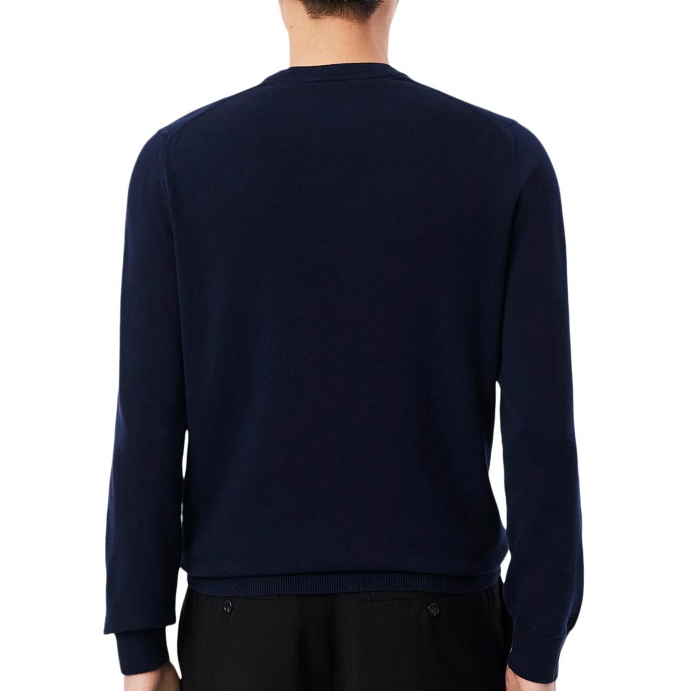 Pull Marine Homme Lacoste Organic Cotton Crew1 vue 2