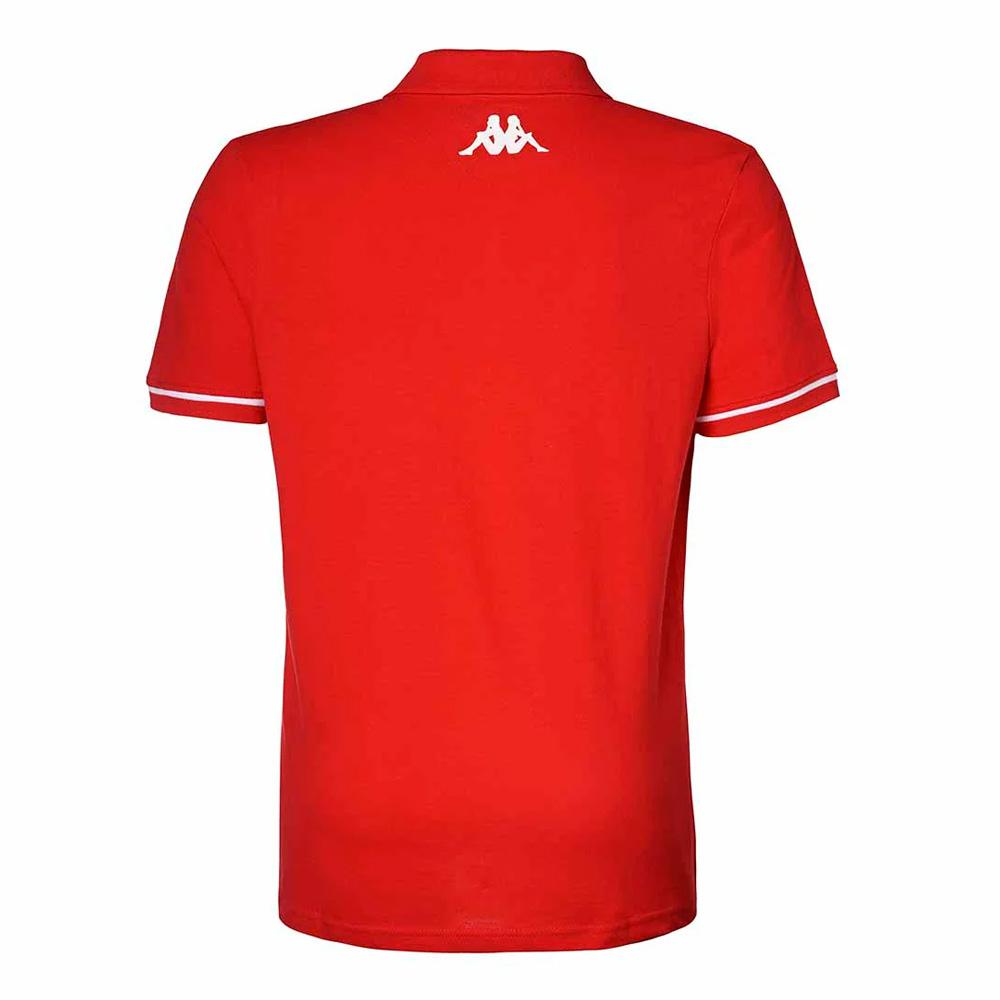 Polo Rouge Homme Kappa Barli vue 2