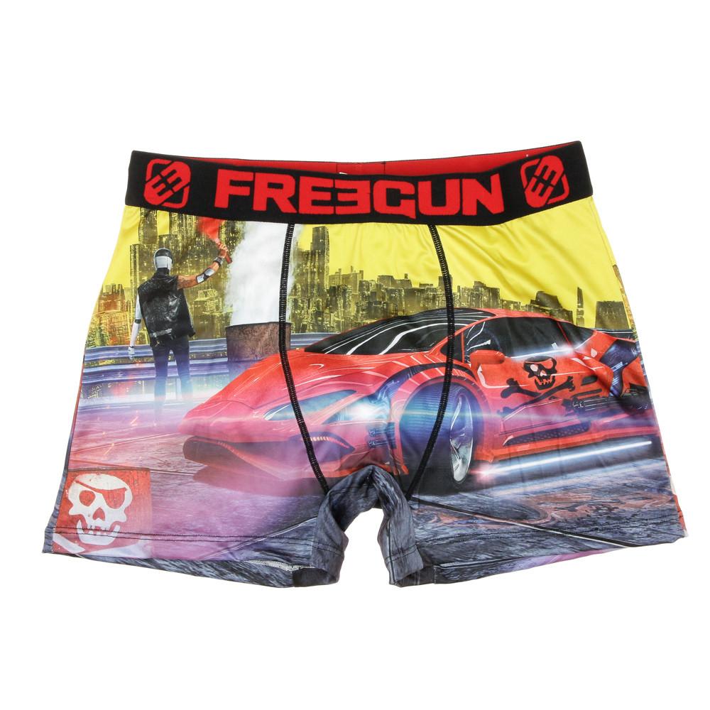 Boxer Rouge/Jaune Homme Freegun Ferrari vue 2