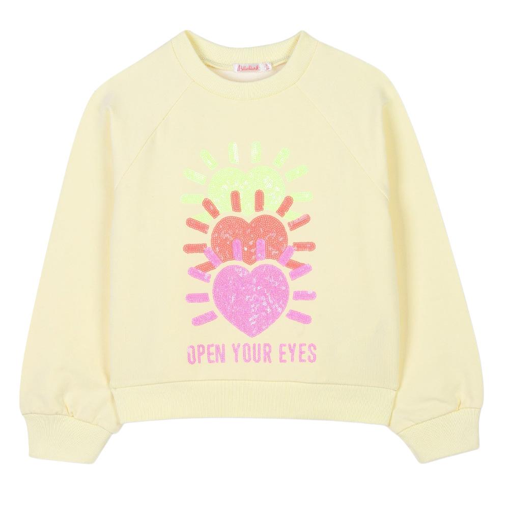 Gelbes Sweatshirt für Mädchen von Billieblush U20880 Yellow Ansicht 2