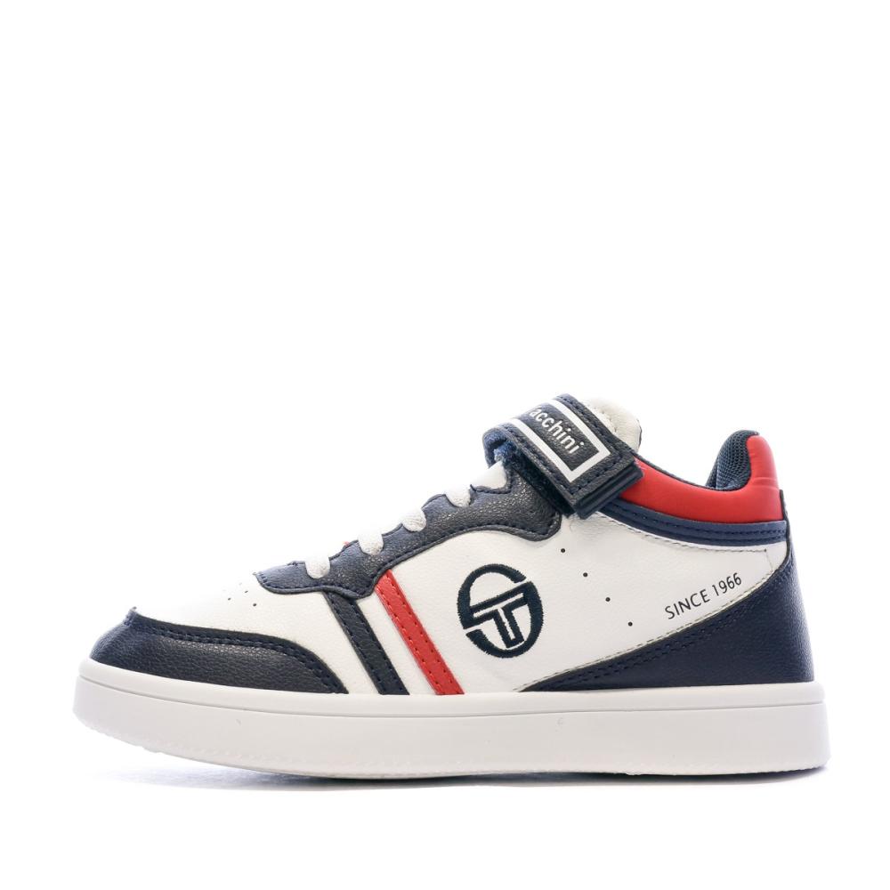 Baskets Montantes Blanche/Marine Garçon Sergio Tacchini Coby Mid pas cher