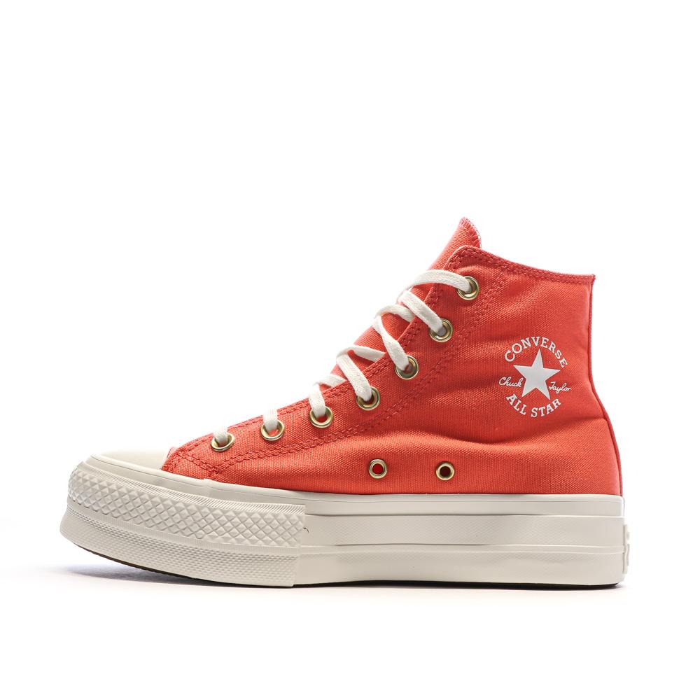 Baskets Oranges Femme Converse Chuck Taylor All Star Platform pas cher