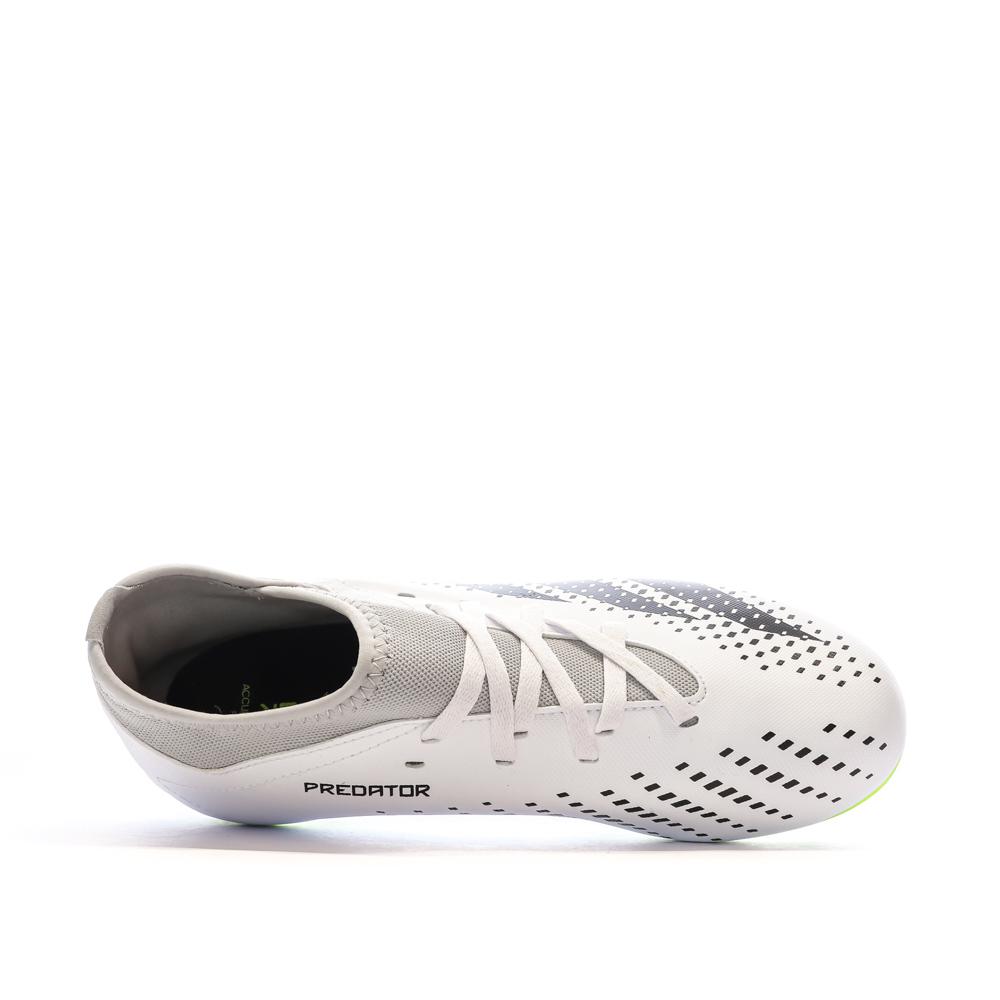 Chaussures de football Blanc/Noir Garçon Adidas Predator Accuracy.4 vue 4