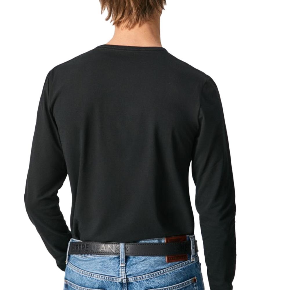 T-Shirt Manches Longues Noir Homme Pepe jeans Original Basic 2 vue 2