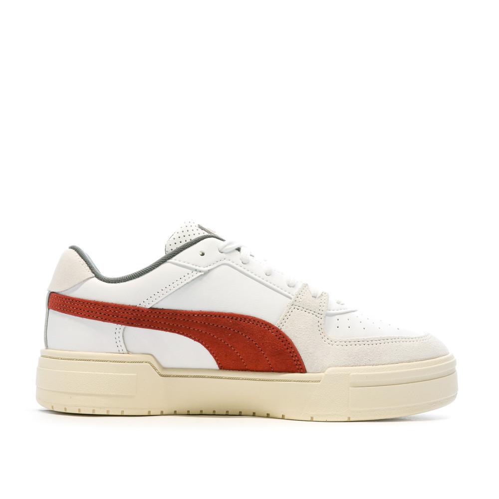 Baskets Blanches/Orange Homme Puma League vue 2