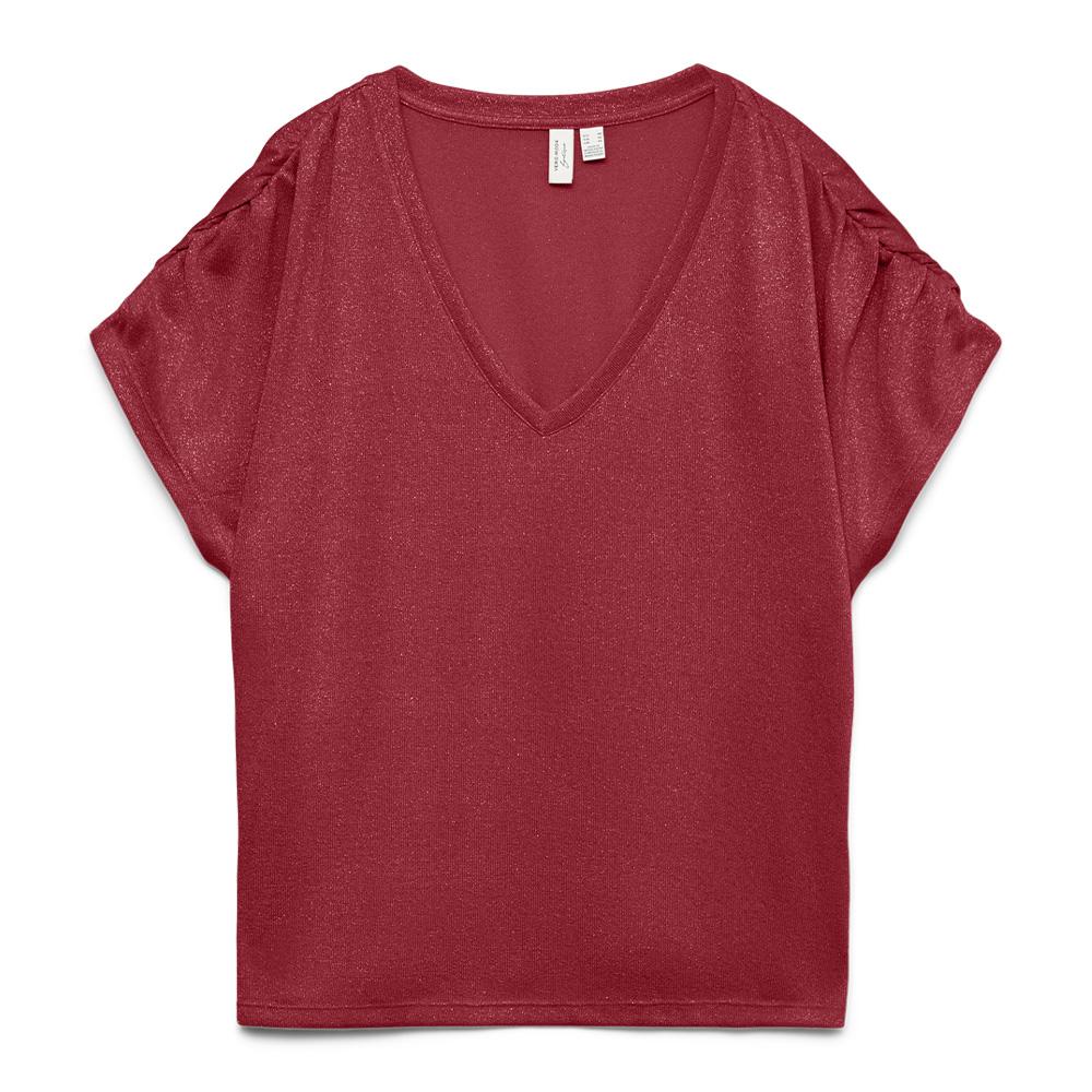 T-Shirt Rouge Femme Vero Moda Golda pas cher