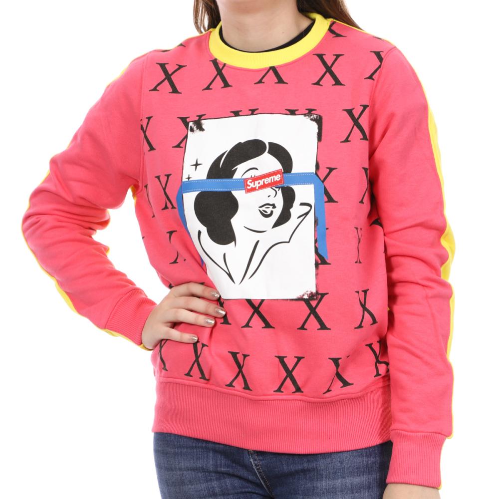Sweat Rose/Jaune Femme Supreme Grip Comics pas cher