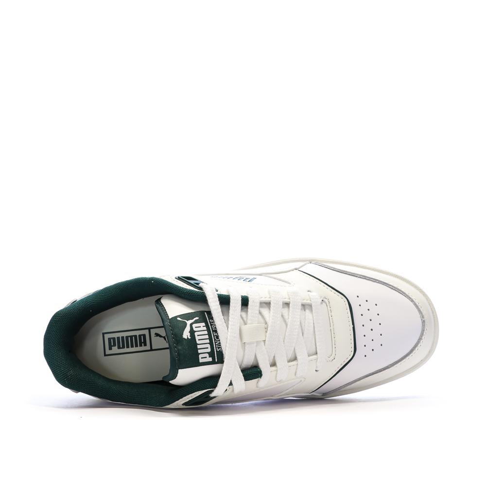 Baskets Blanches/Vertes Foncés Homme Puma Doublecourt03 vue 4