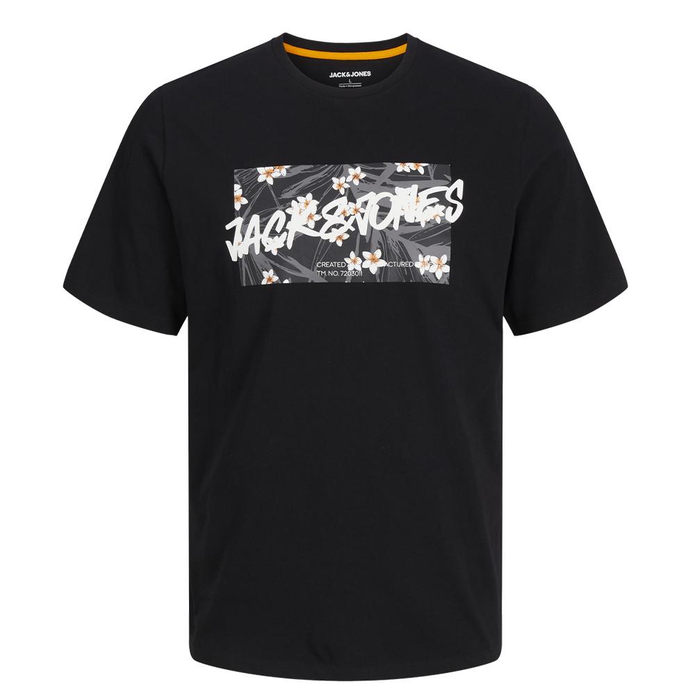 T-shirt Noir Homme Jack & Jones Hawaiitee pas cher