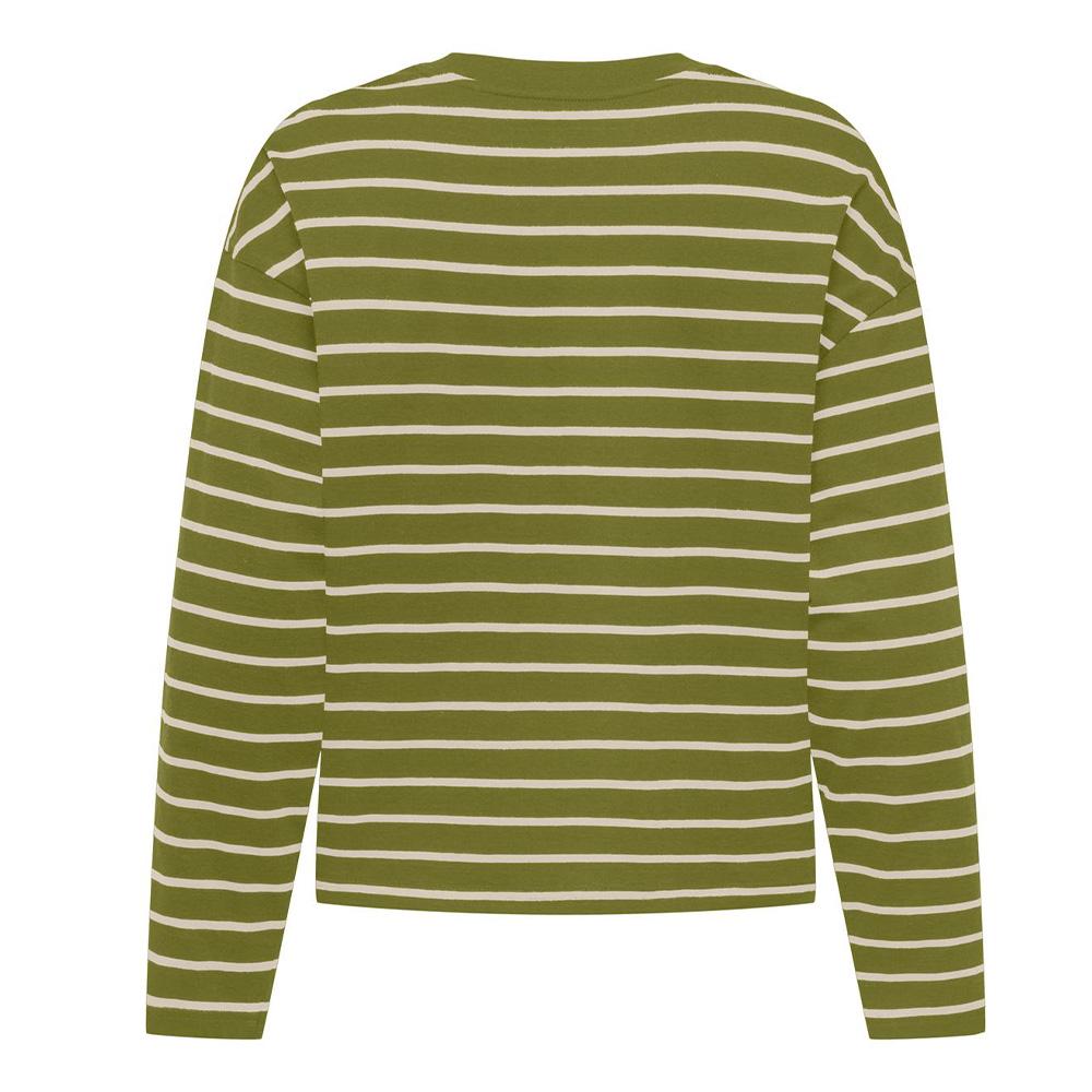 T-Shirt Manches Longues Vert Femme Only Happy vue 2
