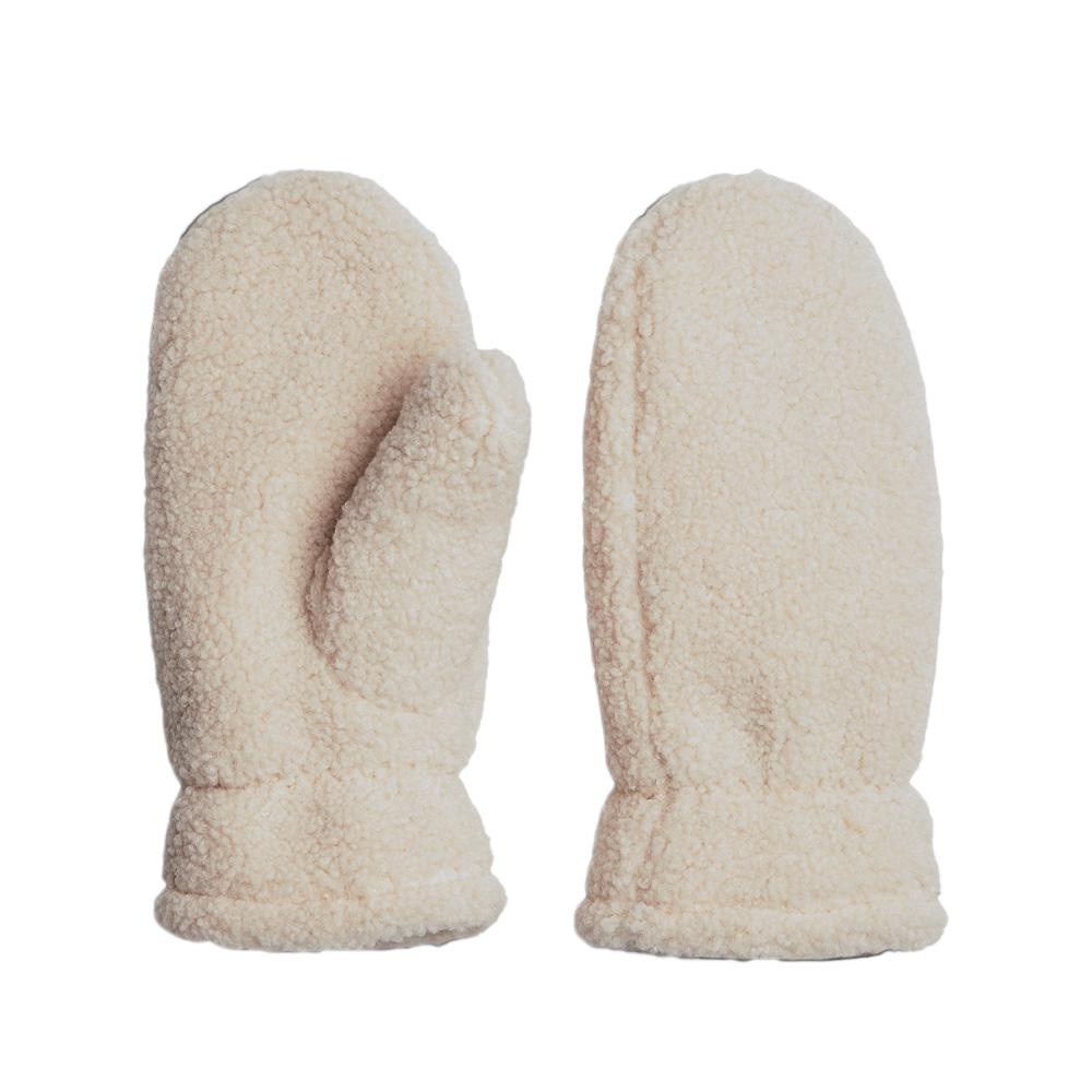 Moufles Teddy Beige Femme Pieces Netty pas cher