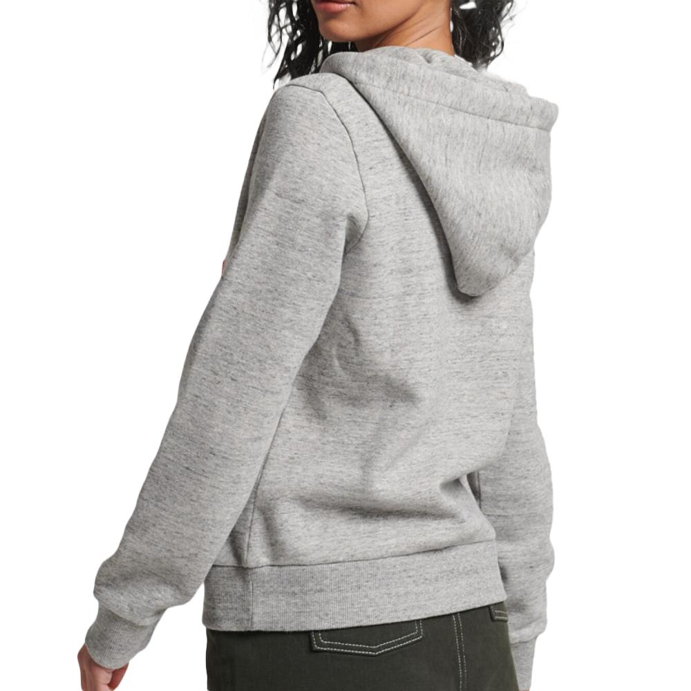 Sweat Capuche Gris Femme Superdry Neon vue 2