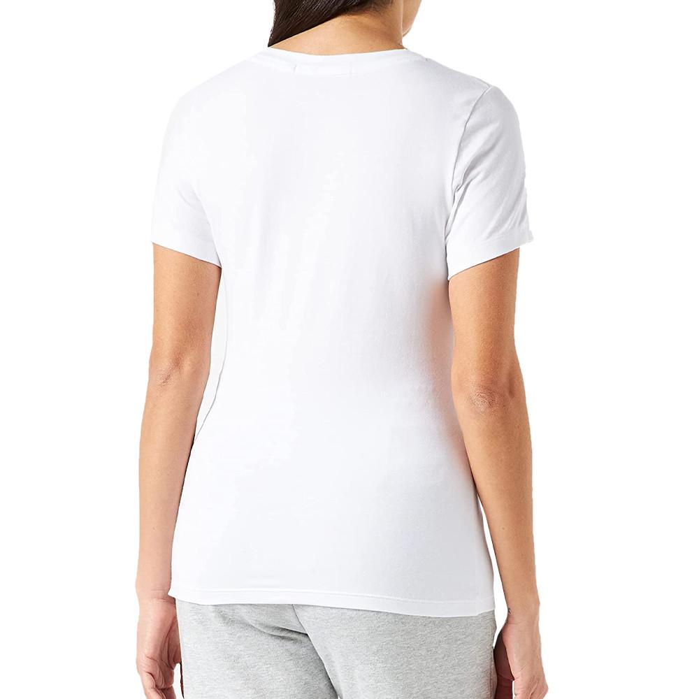 T-shirt Blanc Femme Calvin Klein Jeans Logo vue 2
