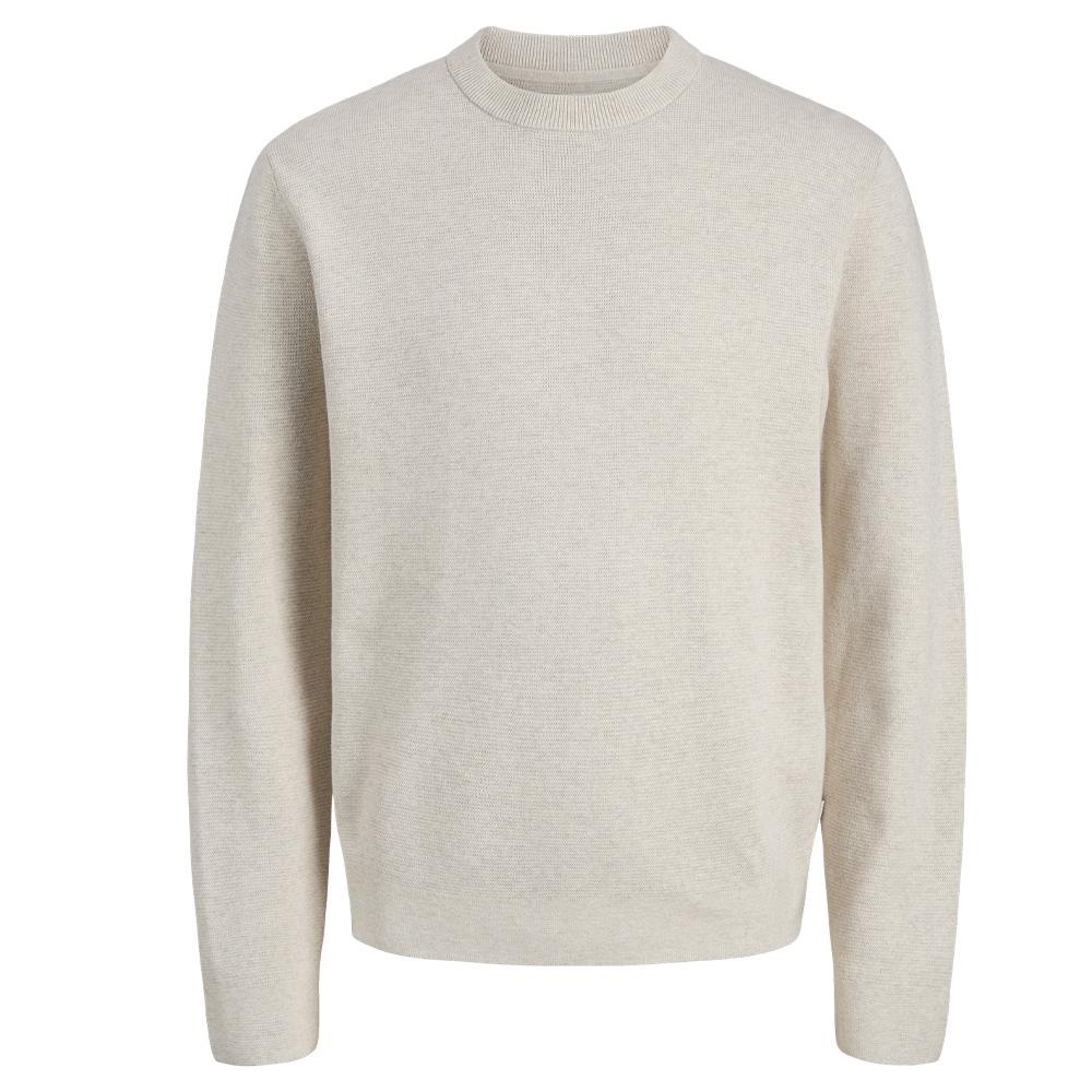 Pull Beige Homme Jack & Jones Stitch pas cher