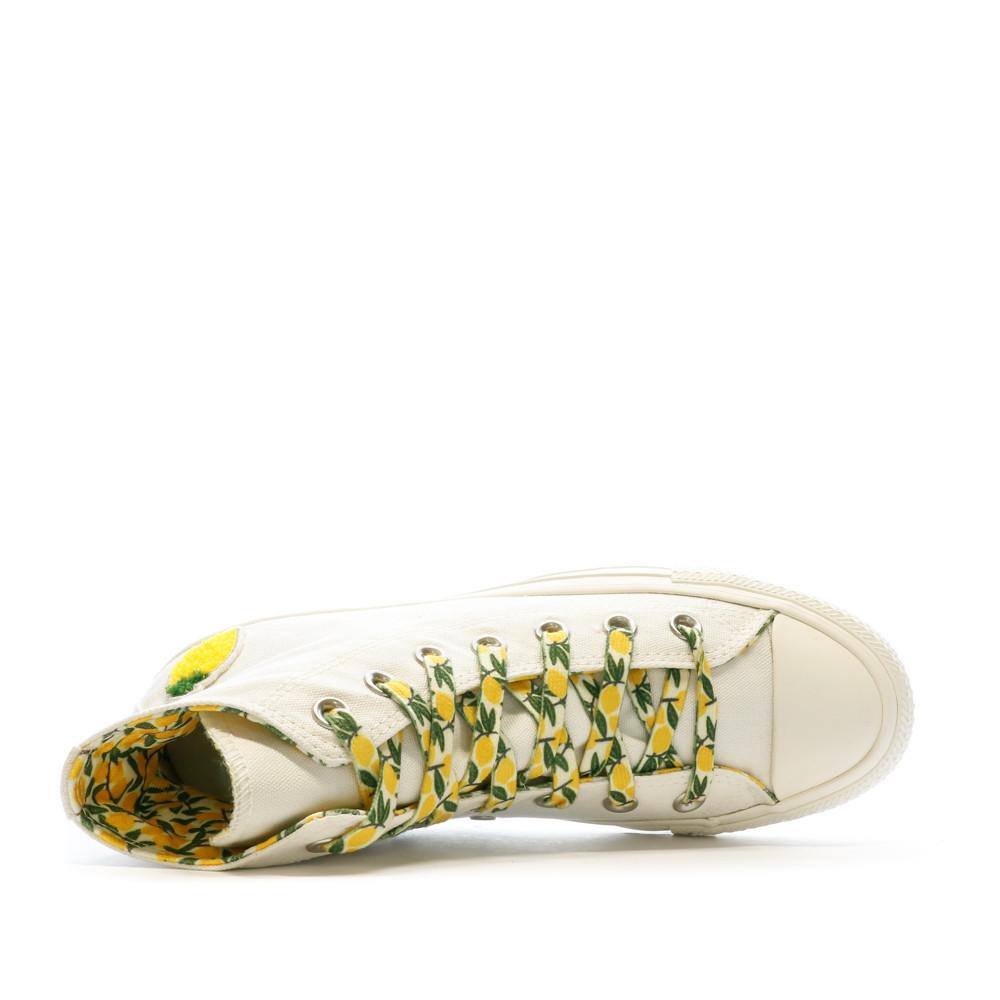 Baskets Écru Femme Converse Citron vue 4