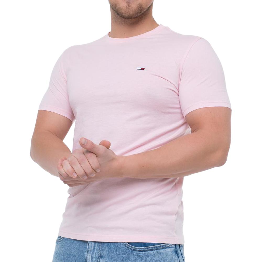 T-shirt Rose Homme Tommy Hilfiger Jersey pas cher