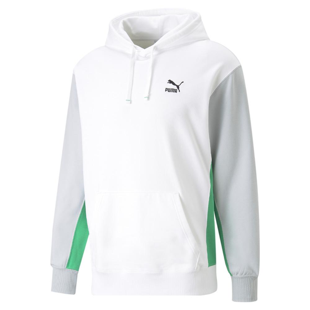 Sweat à Capuche Blanc Homme Puma Classics Block pas cher