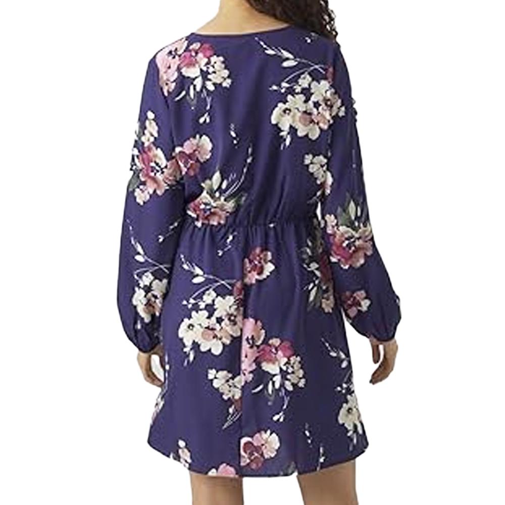 Robe Violette à Motifs Femme Vero Moda Hilah vue 2