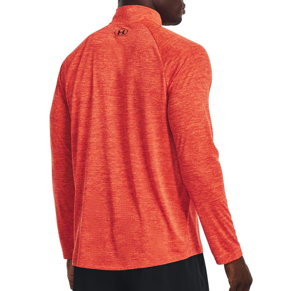 T-shirt Manches Longues Rouge Homme Under Armour Tech 1/2 Zip vue 2