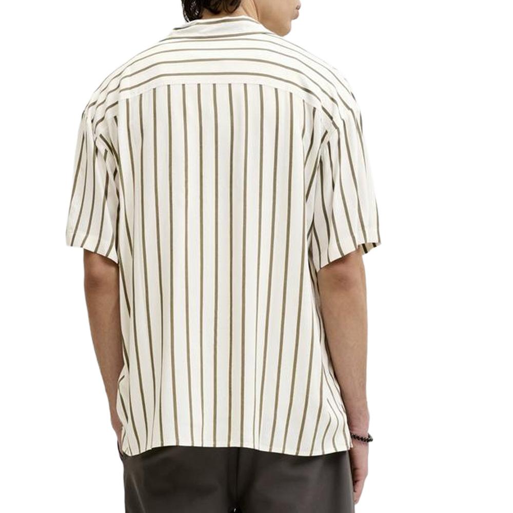 Chemise Blanc/Kaki Homme Jack & Jones Jjejeff vue 2