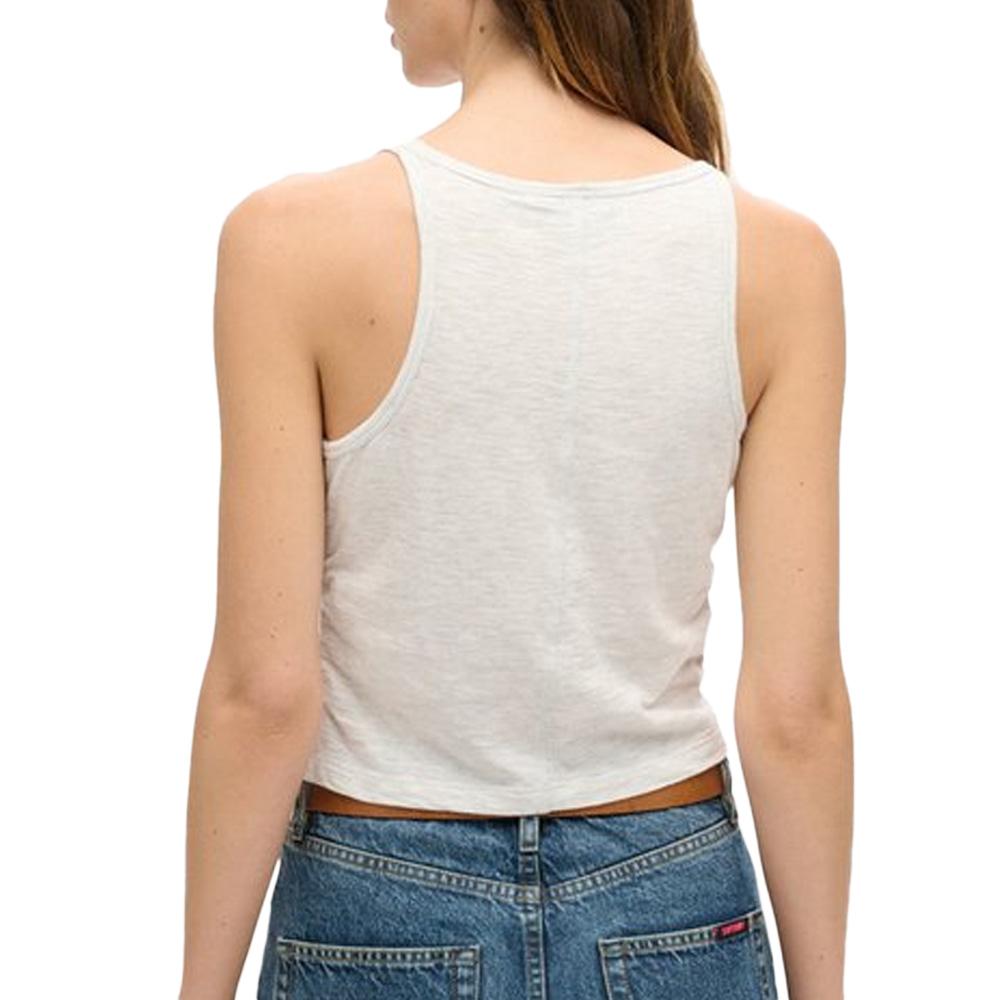 Débardeur Blanc Chiné Femme Superdry Superdry Ruched vue 2