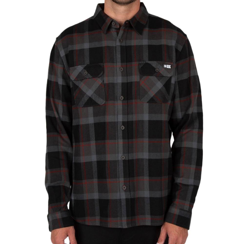 Chemises Manches Longues Noir/Gris Homme Salty Crew Flannel pas cher