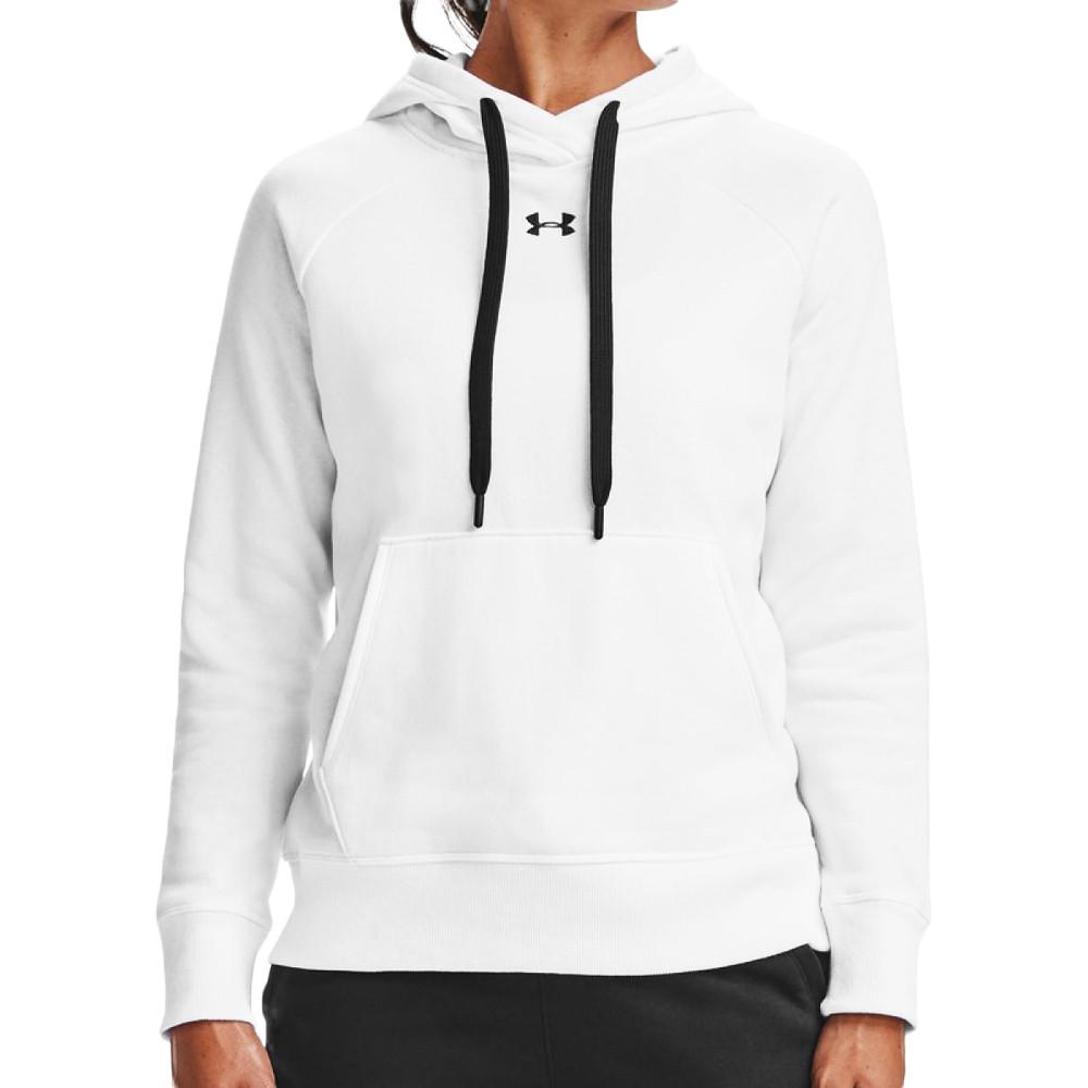 Sweat à capuche Blanc Femme Under Armour Rival pas cher